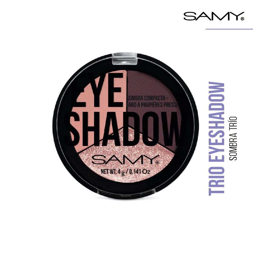 Samy Eye Shadow Sombra Trio Compacta Tono N.18 Passion Wine 4 g
