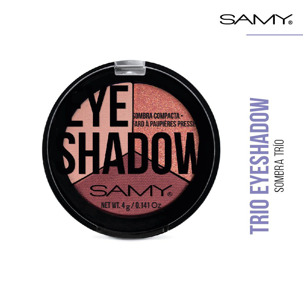 Samy Trio Eyeshadow Sombra Trío Rose Cheri 4 g