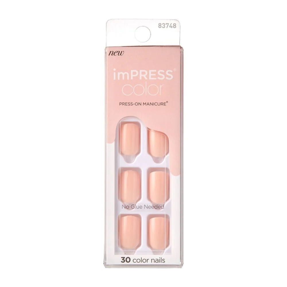 KISS Impress Color 009 Peevish Pink Uñas Press On 30 Unidades
