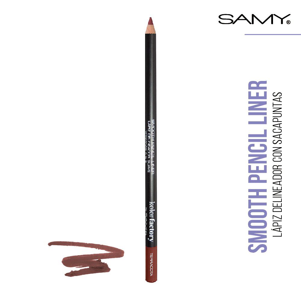 Samy Smooth Pencil Liner Terracota #08 - Delineador con Sacapuntas