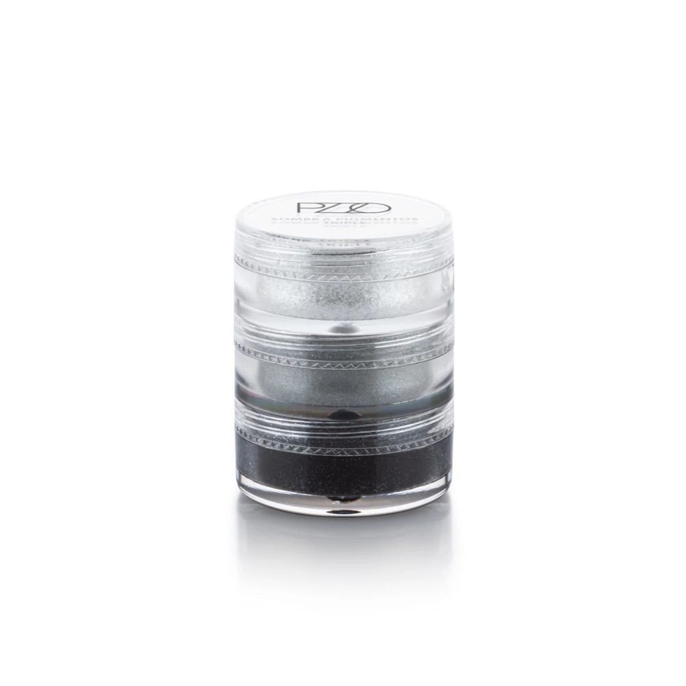 Petrizzio Sombra Ojos Pigmentos Triple Silver 01 0.8 g x 3 Unidades