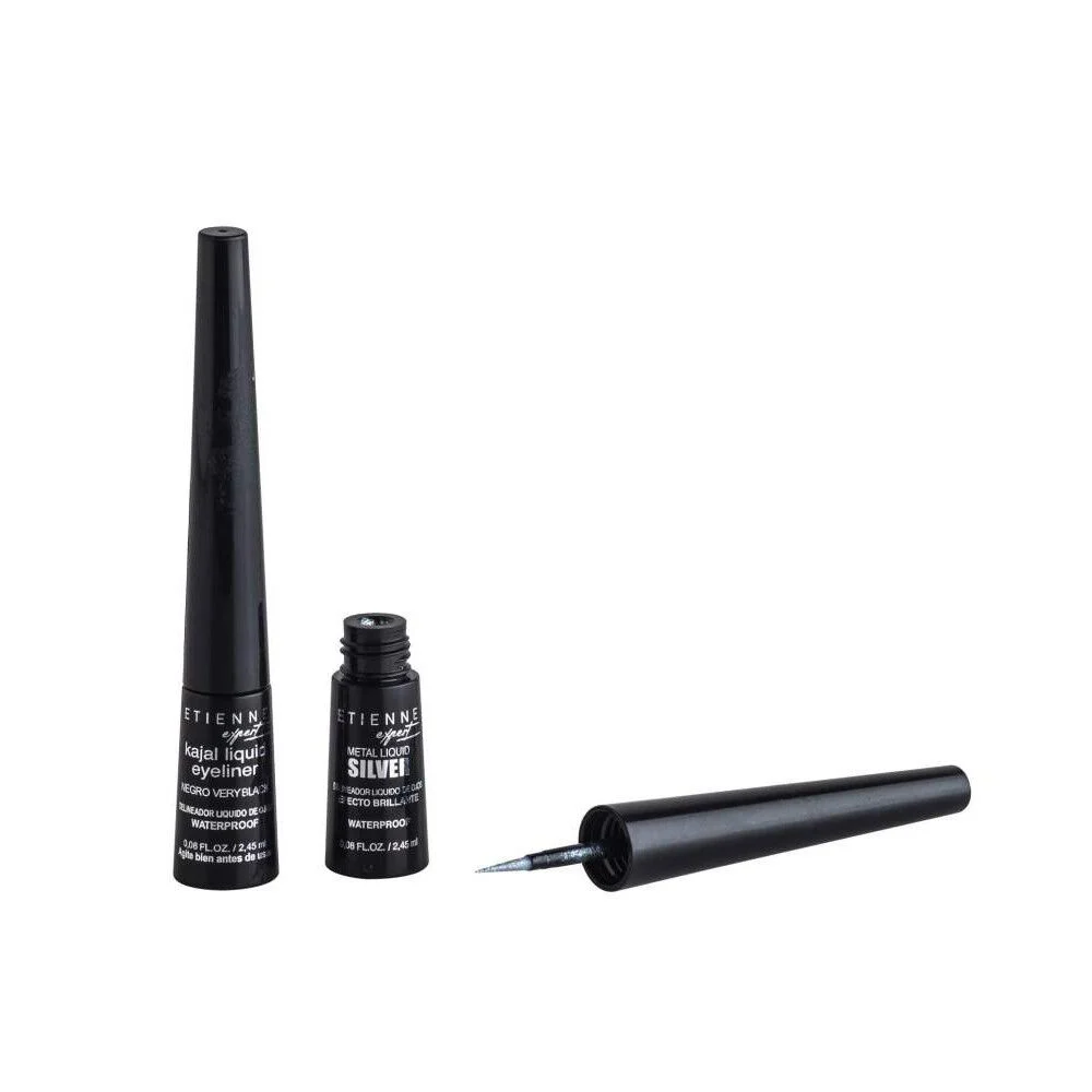 Etienne Expert 2 en 1 Kajal Negro + Silver 4.9 ml - Delineador Líquido