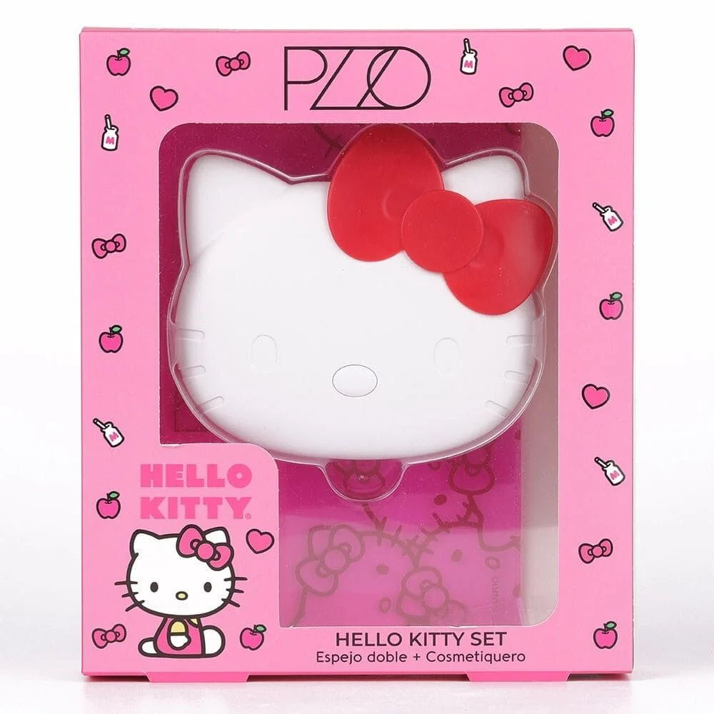 PZO Set Espejo Doble + Cosmetiquero Hello Kitty