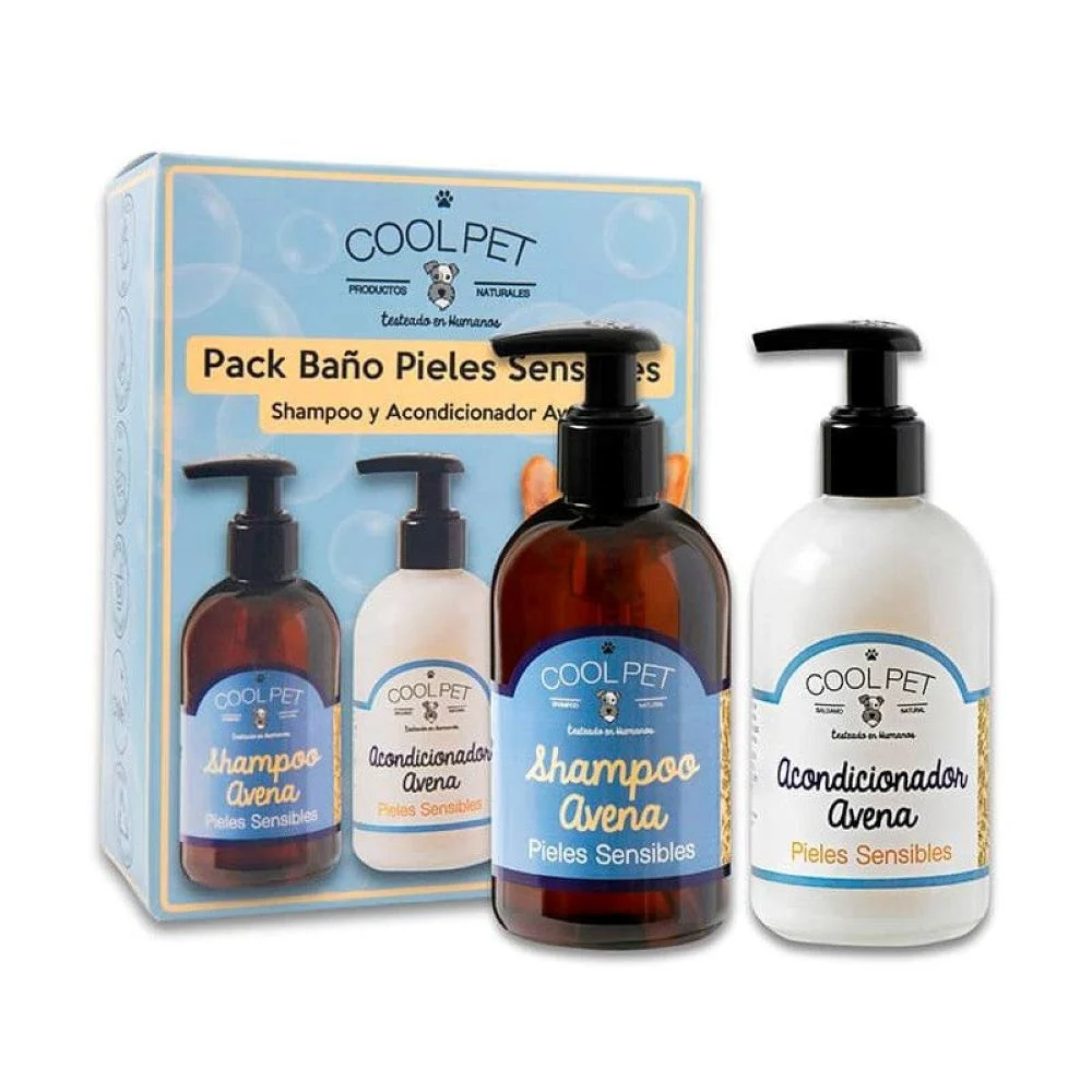 Cool Pet Pack Shampoo y Acondicionador Piel Sensible Avena 250 ml
