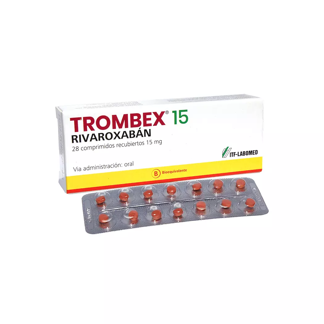 Trombex 15 Rivaroxabán 15 mg x 28 Comprimidos Recubiertos