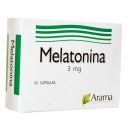 Melatonina 3 mg Arama Natural Products 30 Cápsulas