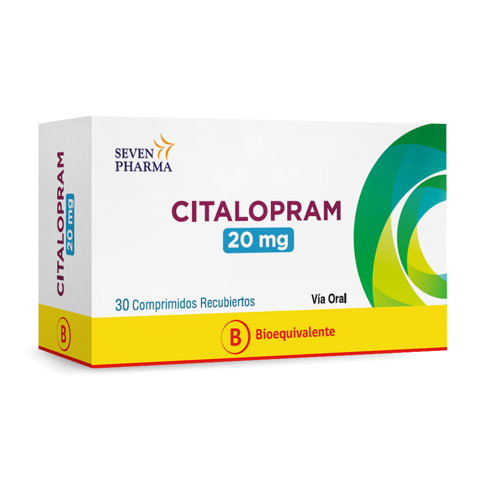 Citalopram 20 mg x 30 Comprimidos - Seven Pharma