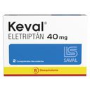 KEVAL Eletriptán 40 mg 2 comprimidos