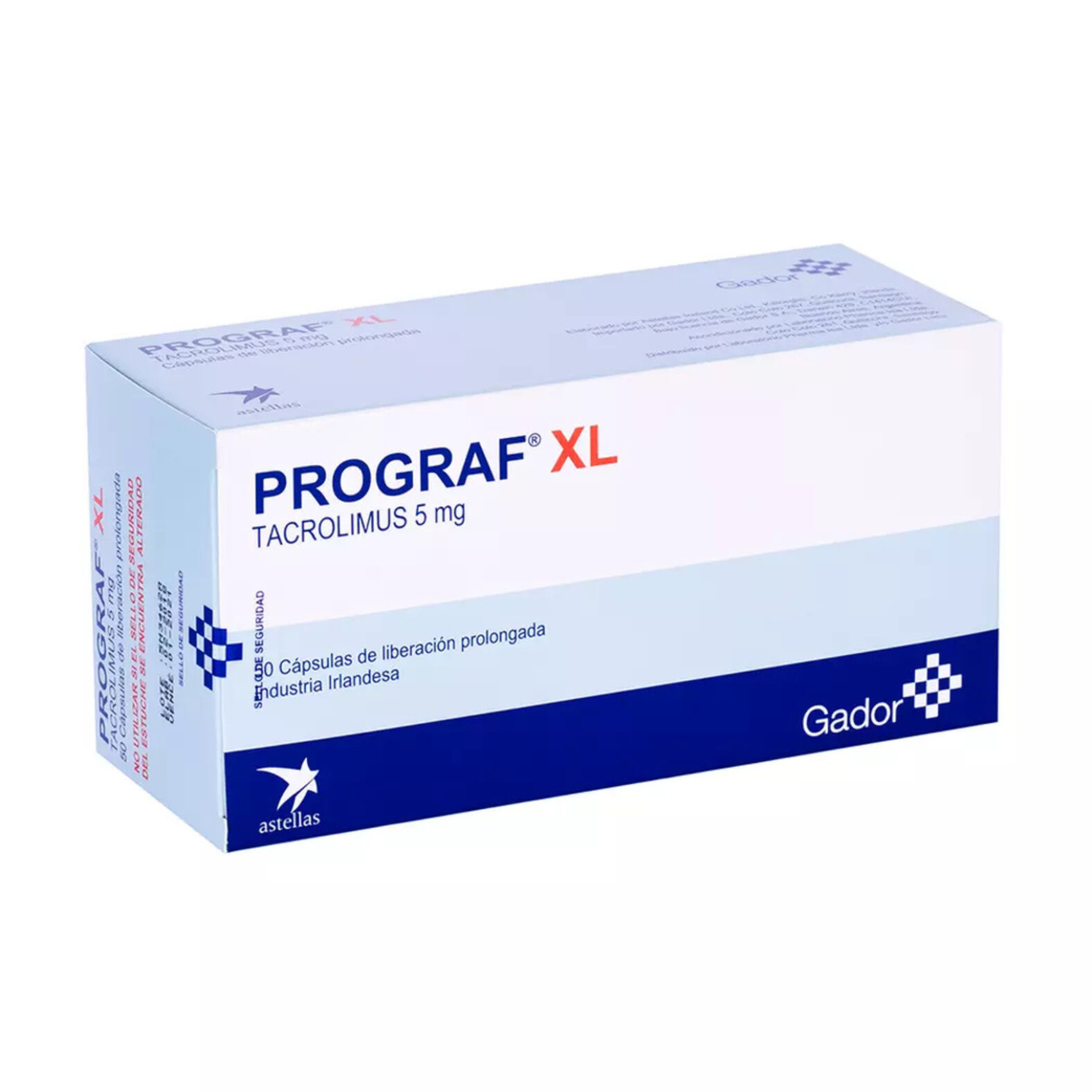 Prograf XL 5 mg x 50 Cápsulas - Tacrolimus