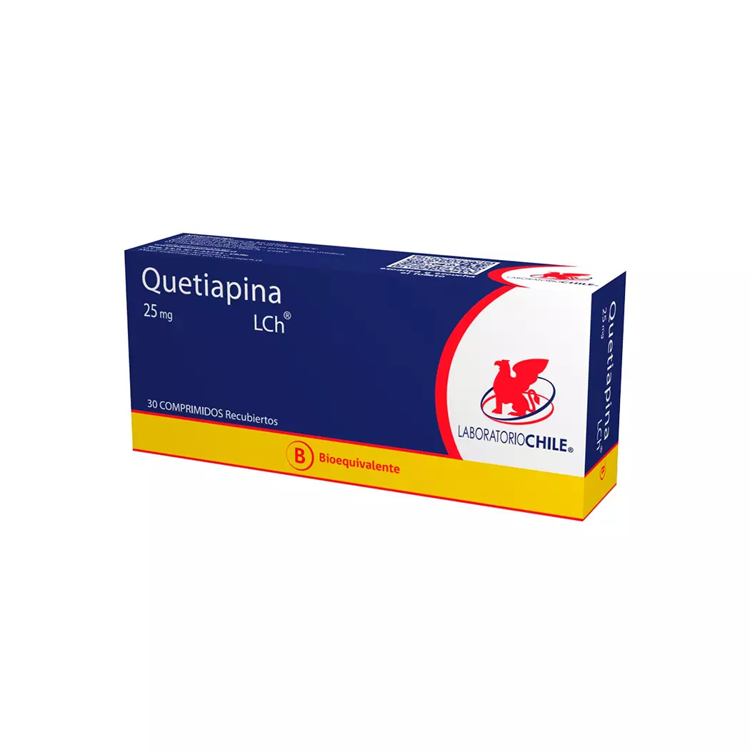 Quetiapina 25 mg x 30 Comprimidos - Laboratorio Chile