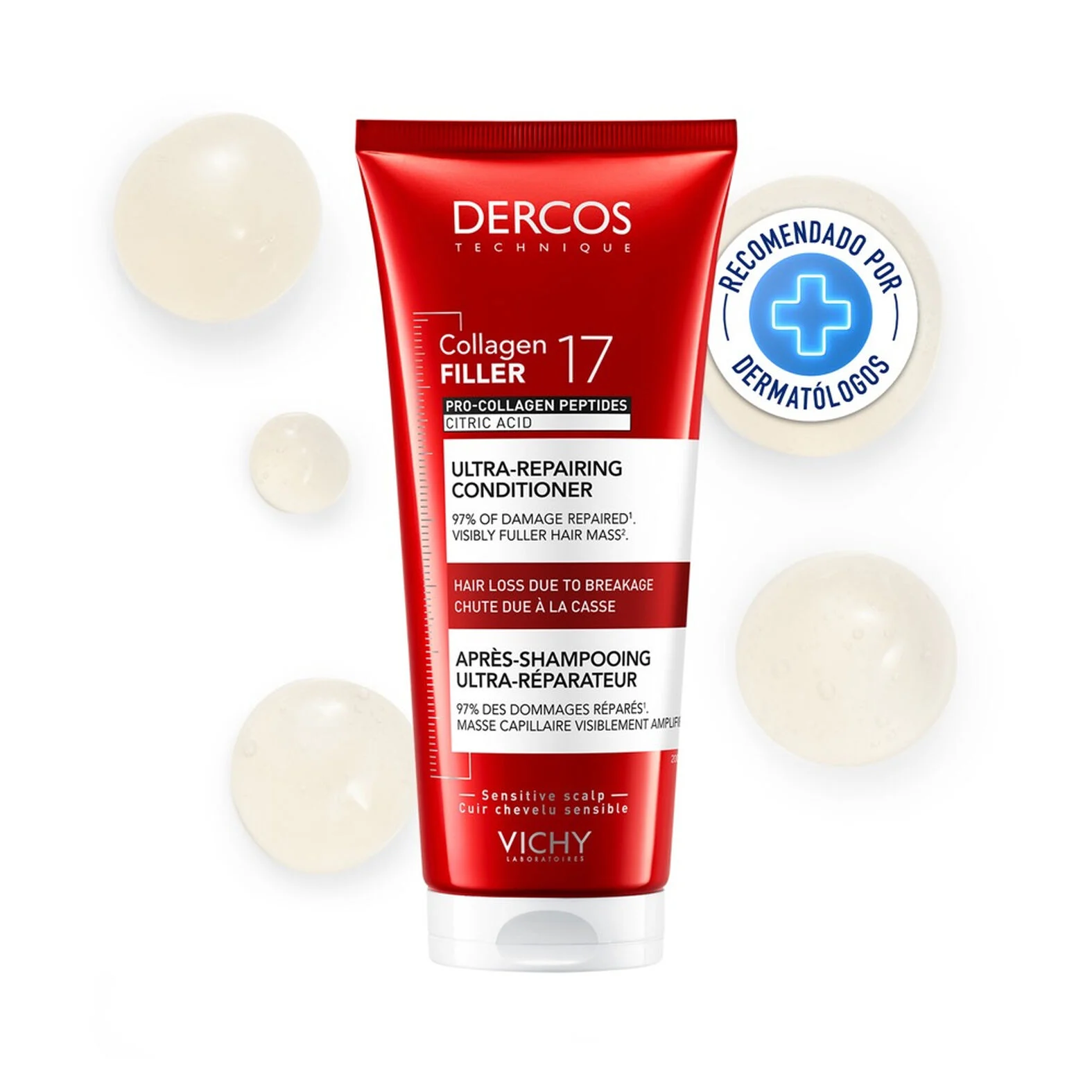 Vichy Dercos Collagen Filler 17 Acondicionador Ultra Reparador 200 ml
