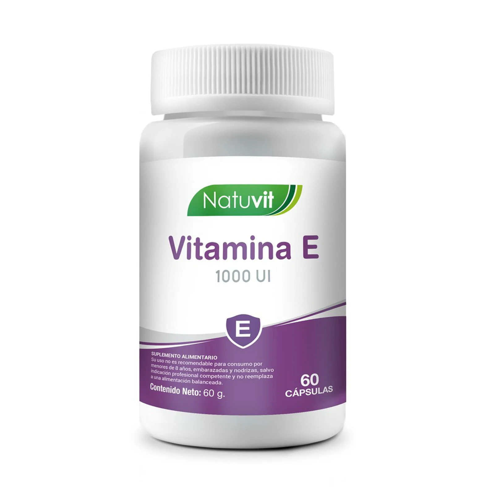 Natuvit Vitamina E 1000 UI 60 Cápsulas