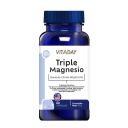 Vitaday Triple Magnesio 60 Cápsulas - Suplemento de Magnesio Quelado, Citrato...