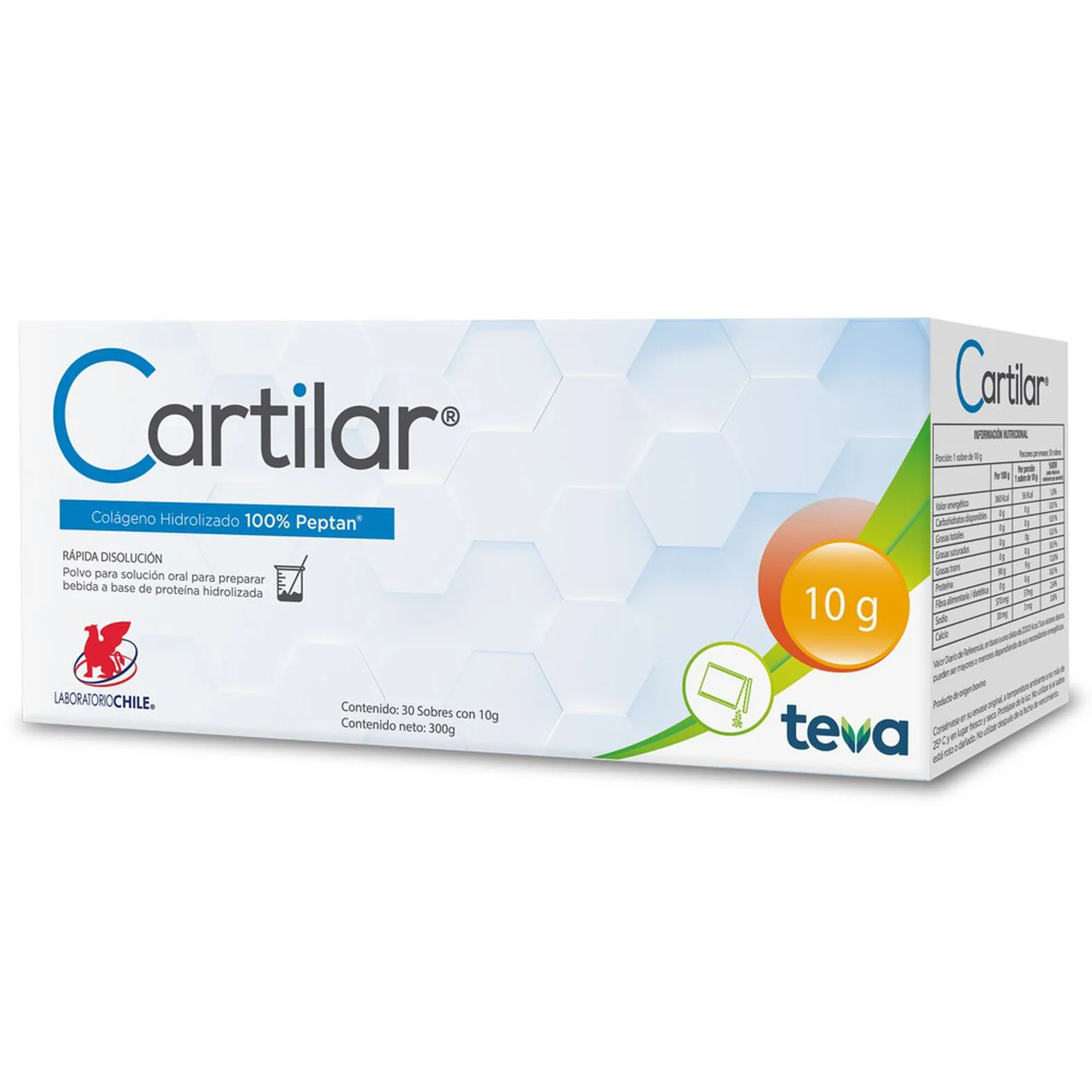 Cartilar Colágeno Hidrolizado 10 g x 30 Sobres - Peptan