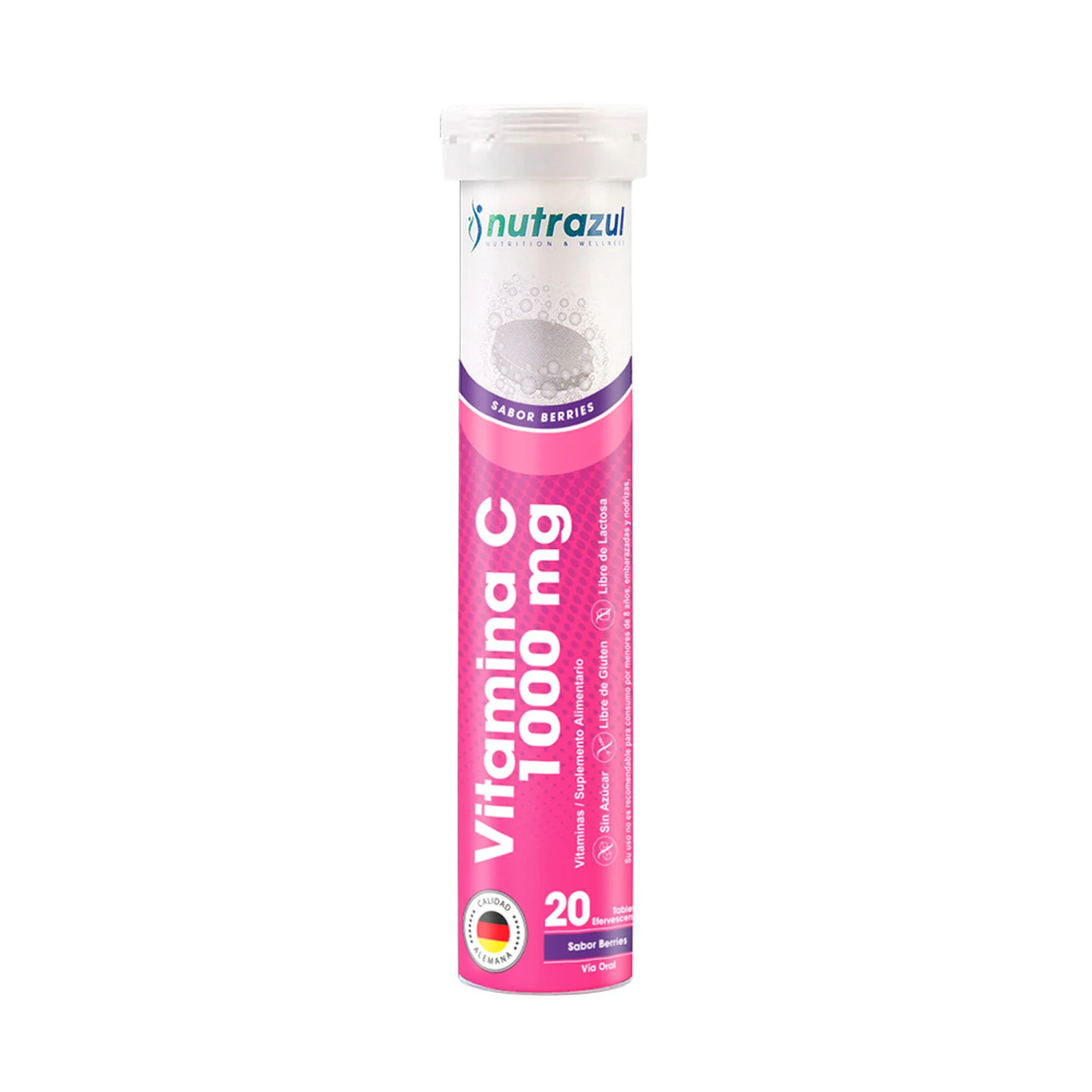 Nutrazul Vitamina C 1000 mg x 20 Comprimidos - Sabor Berries