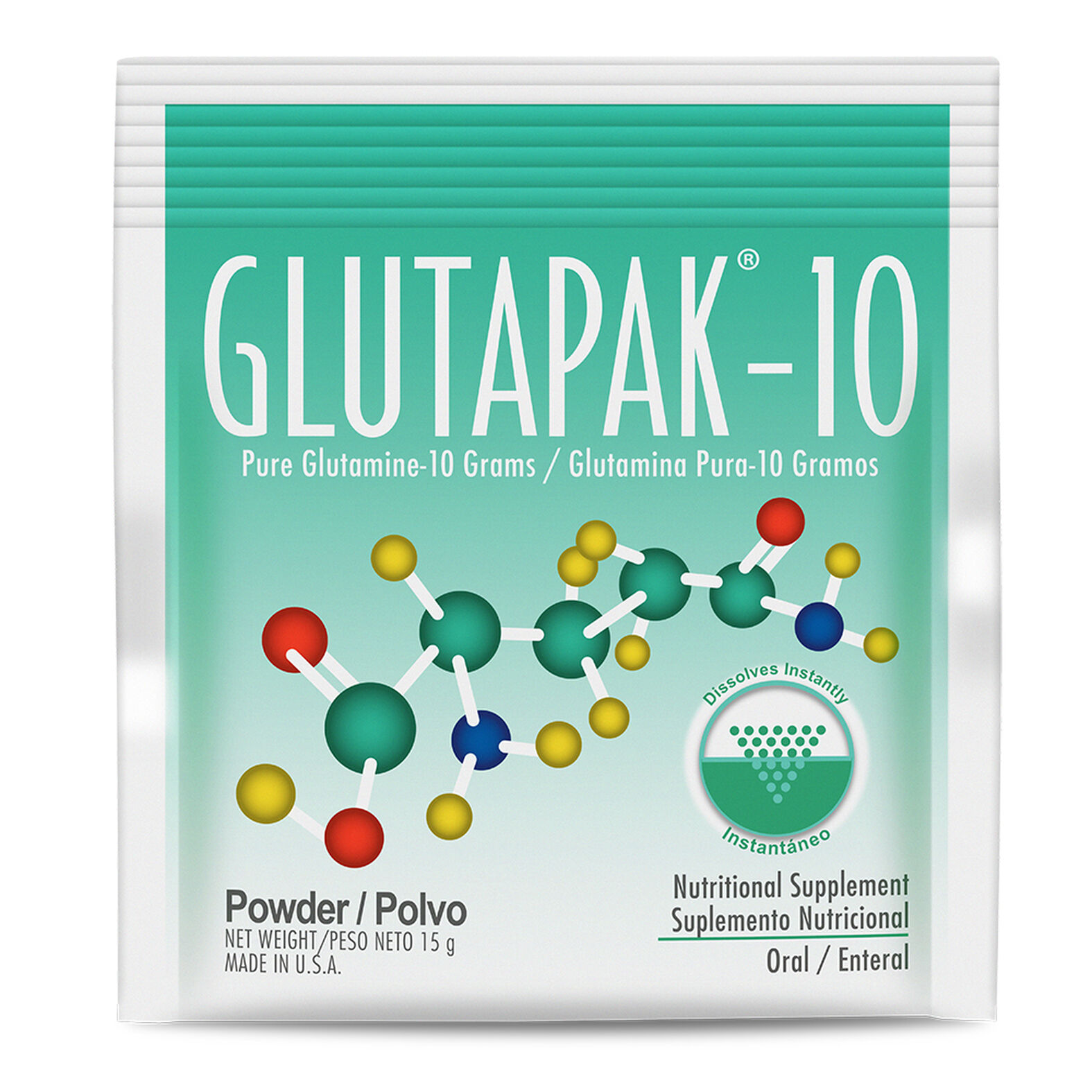 Glutapak-10 Glutamina Pura 15 g Sobre