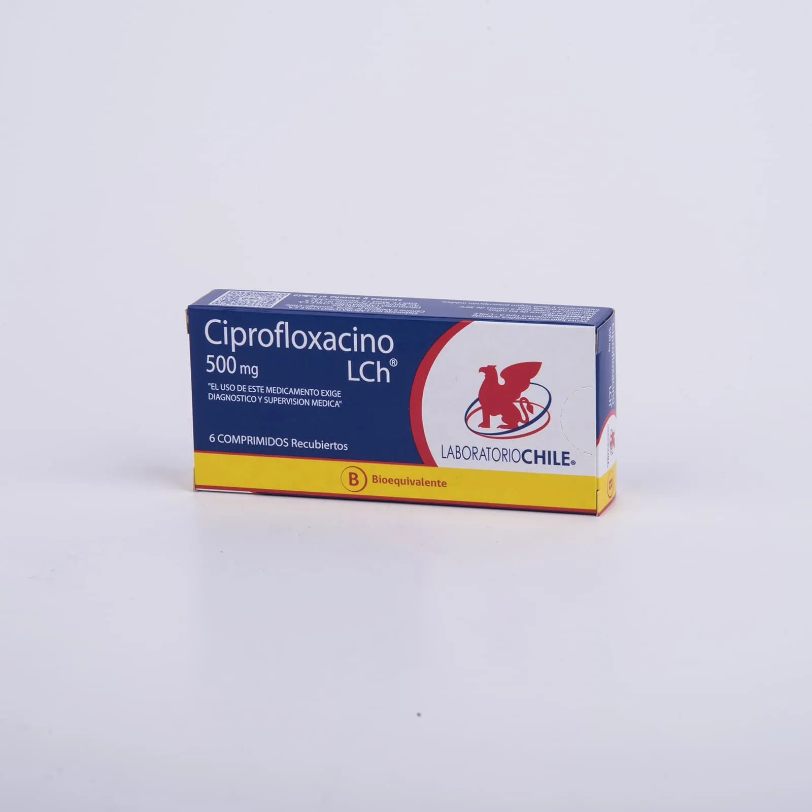 Ciprofloxacino 500 mg x 6 Comprimidos - Laboratorio Chile