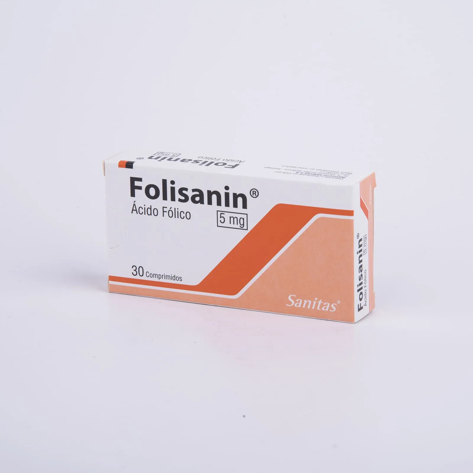 Folisanin 5 mg x 30 Comprimidos - Ácido Fólico