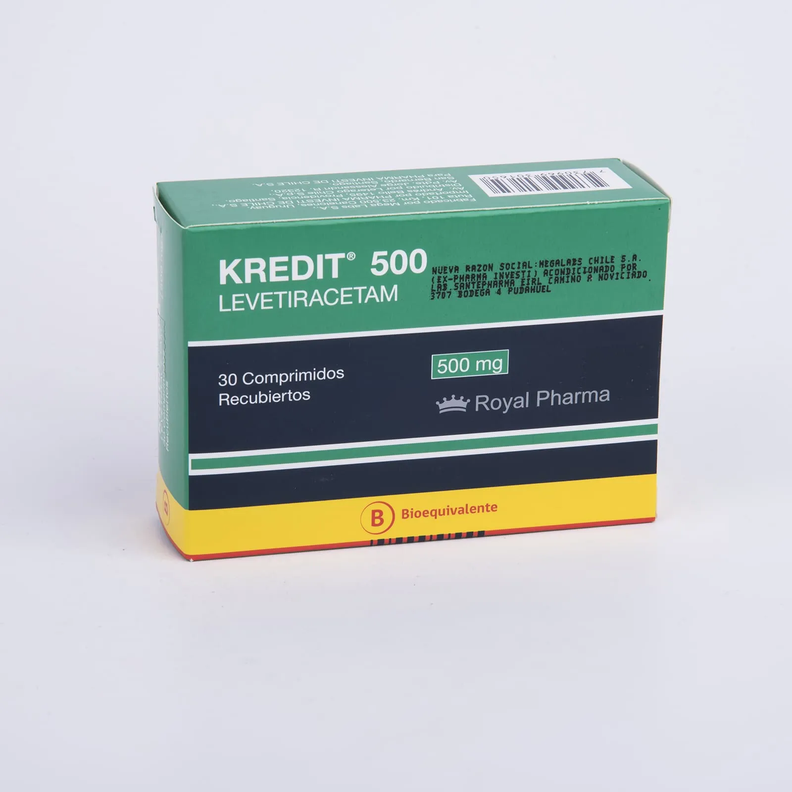 Kredit (B) Levetiracetam 500 mg x 30 Comprimidos Recubiertos