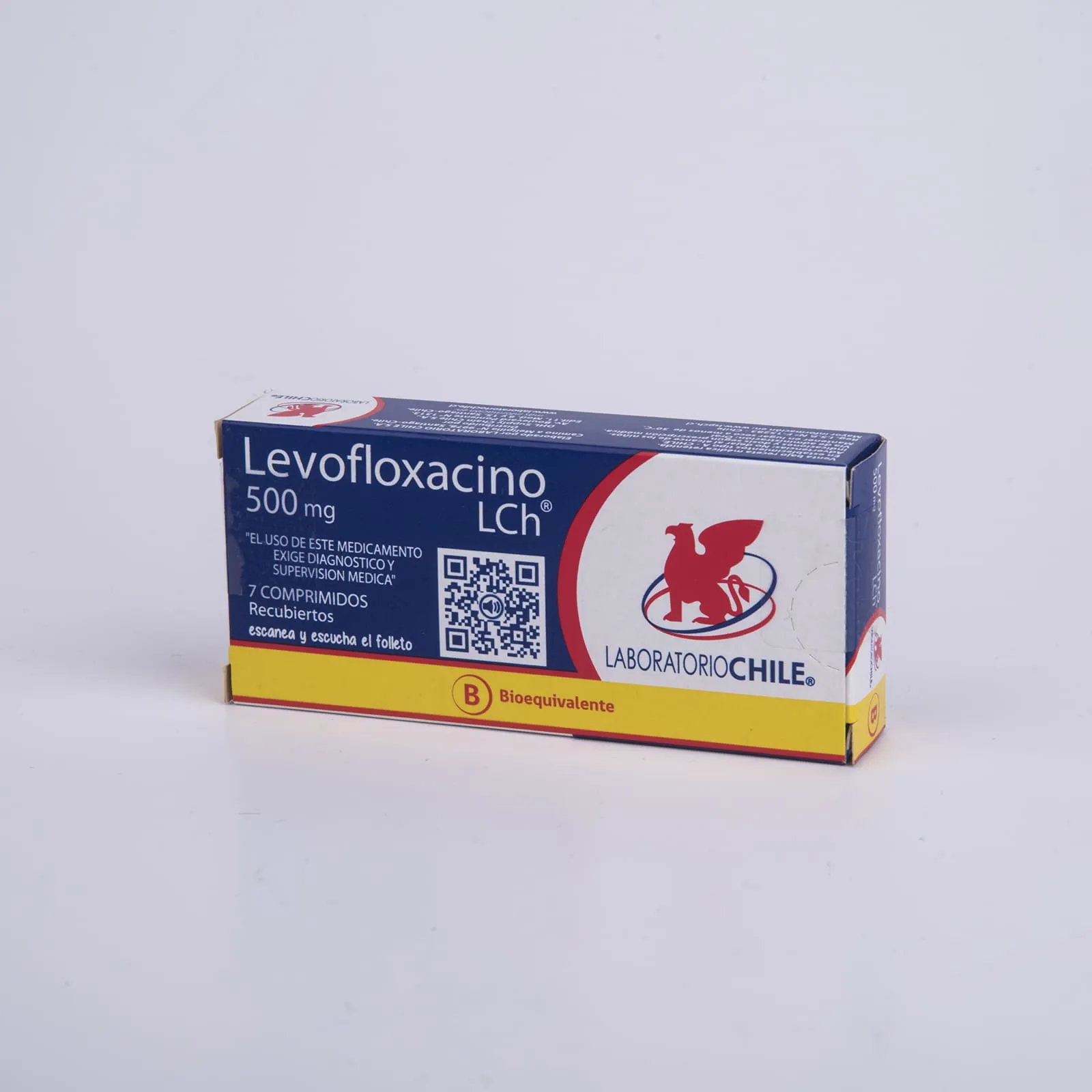 Levofloxacino 500 mg x 7 Comprimidos - Laboratorio Chile