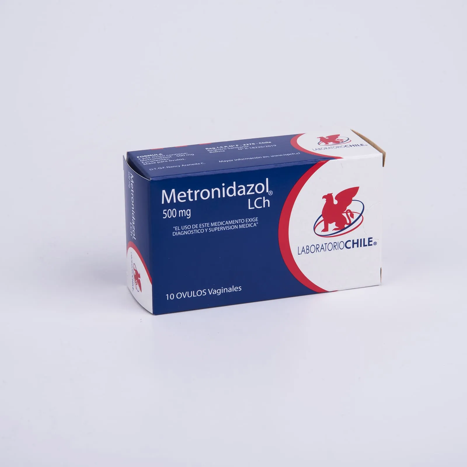 Metronidazol 500 mg x 10 Óvulos - Laboratorio Chile