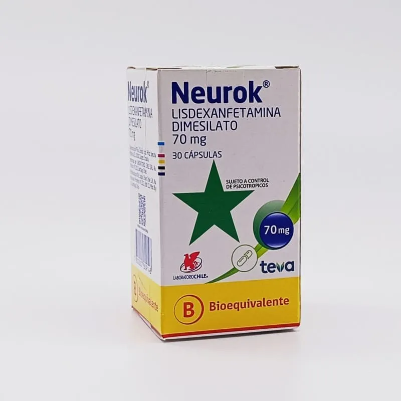 Neurok 70 mg x 30 Cápsulas - Lisdexanfetamina
