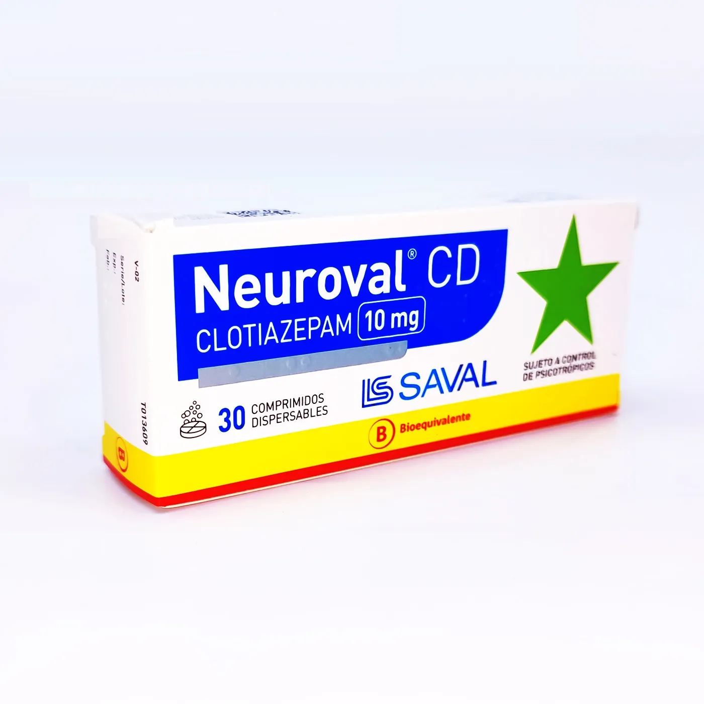 Neuroval CD 10 mg x 30 Comprimidos Dispersables - Clotiazepam