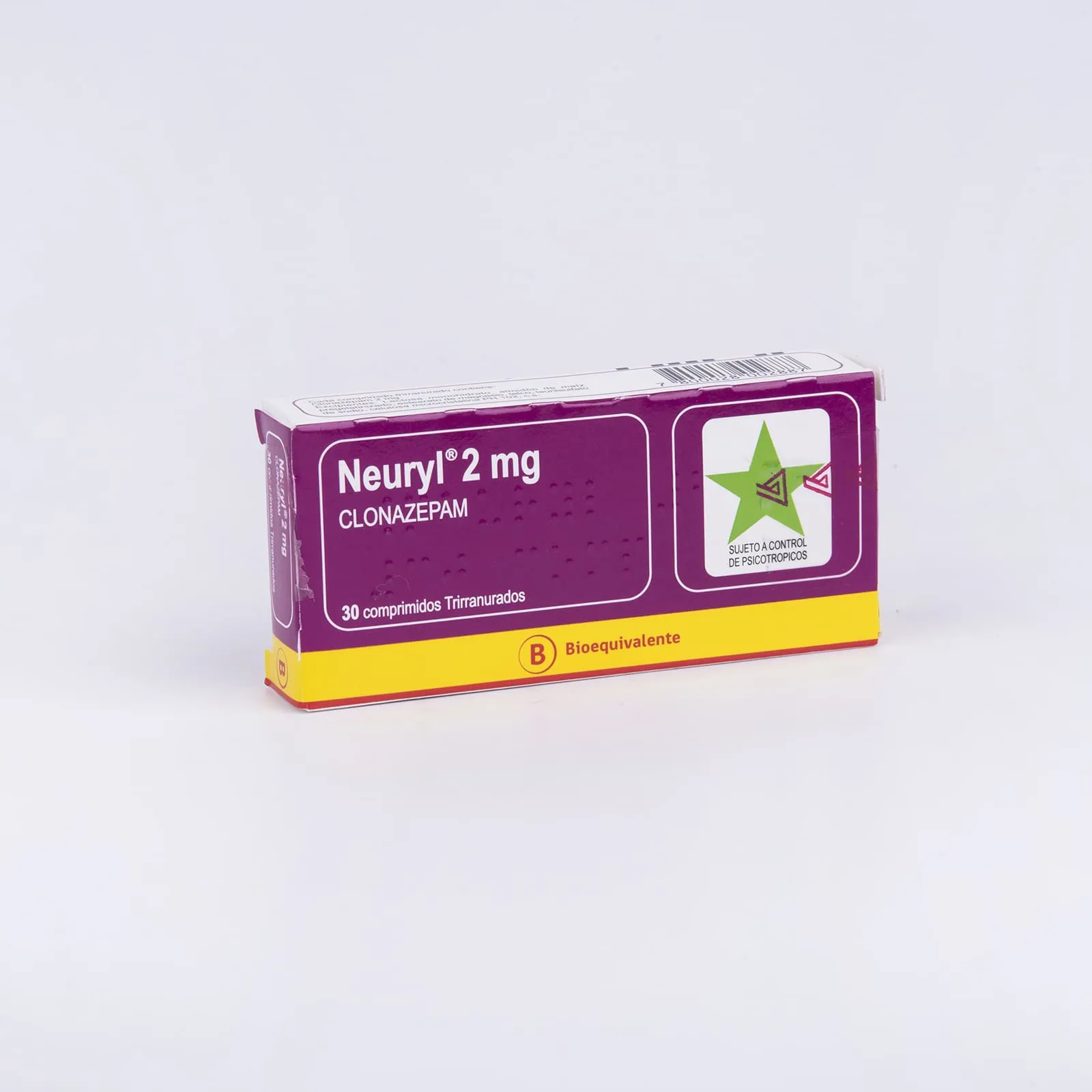 Neuryl 2 mg x 30 Comprimidos - Clonazepam