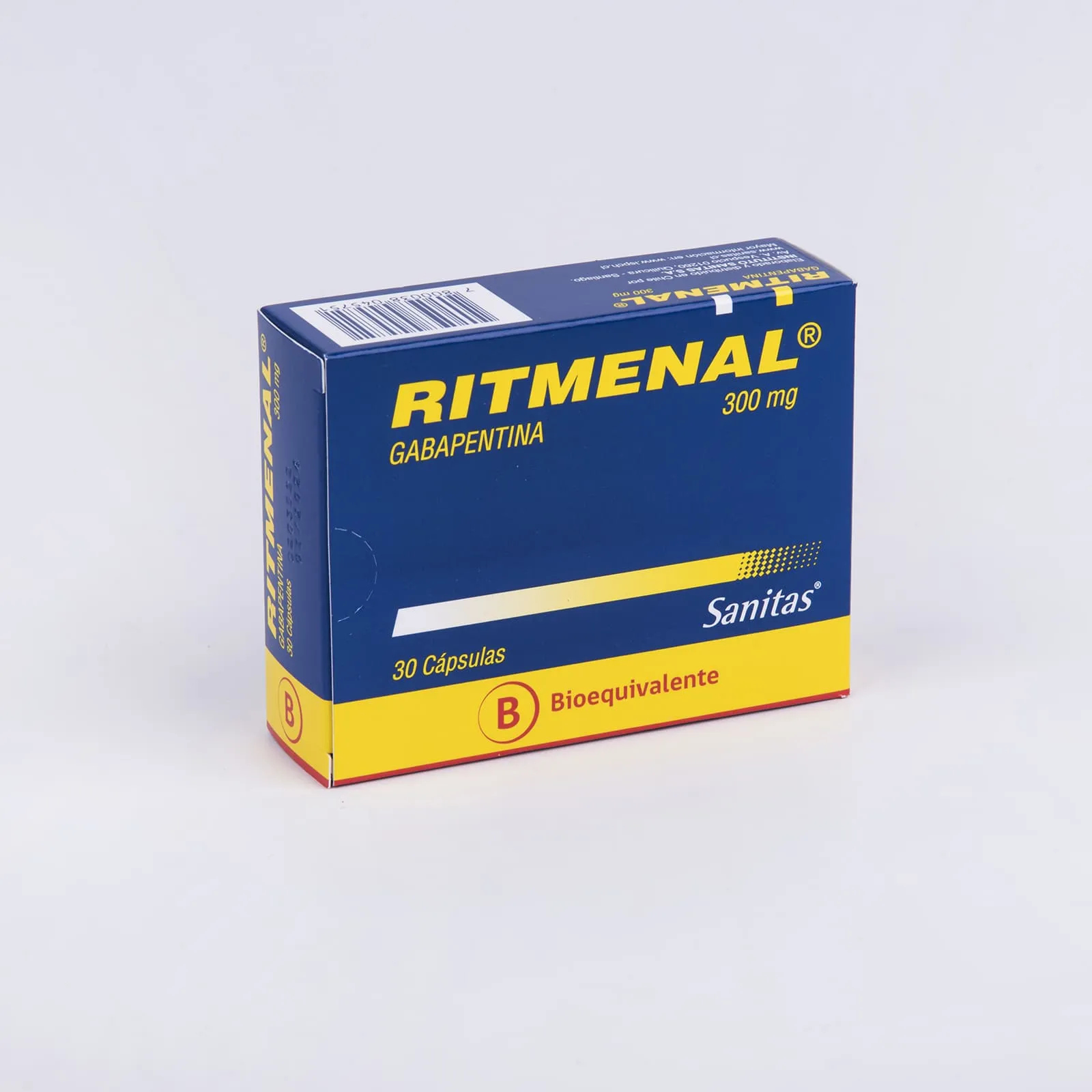 Ritmenal Gabapentina 300 mg x 30 Cápsulas - Anticonvulsivante