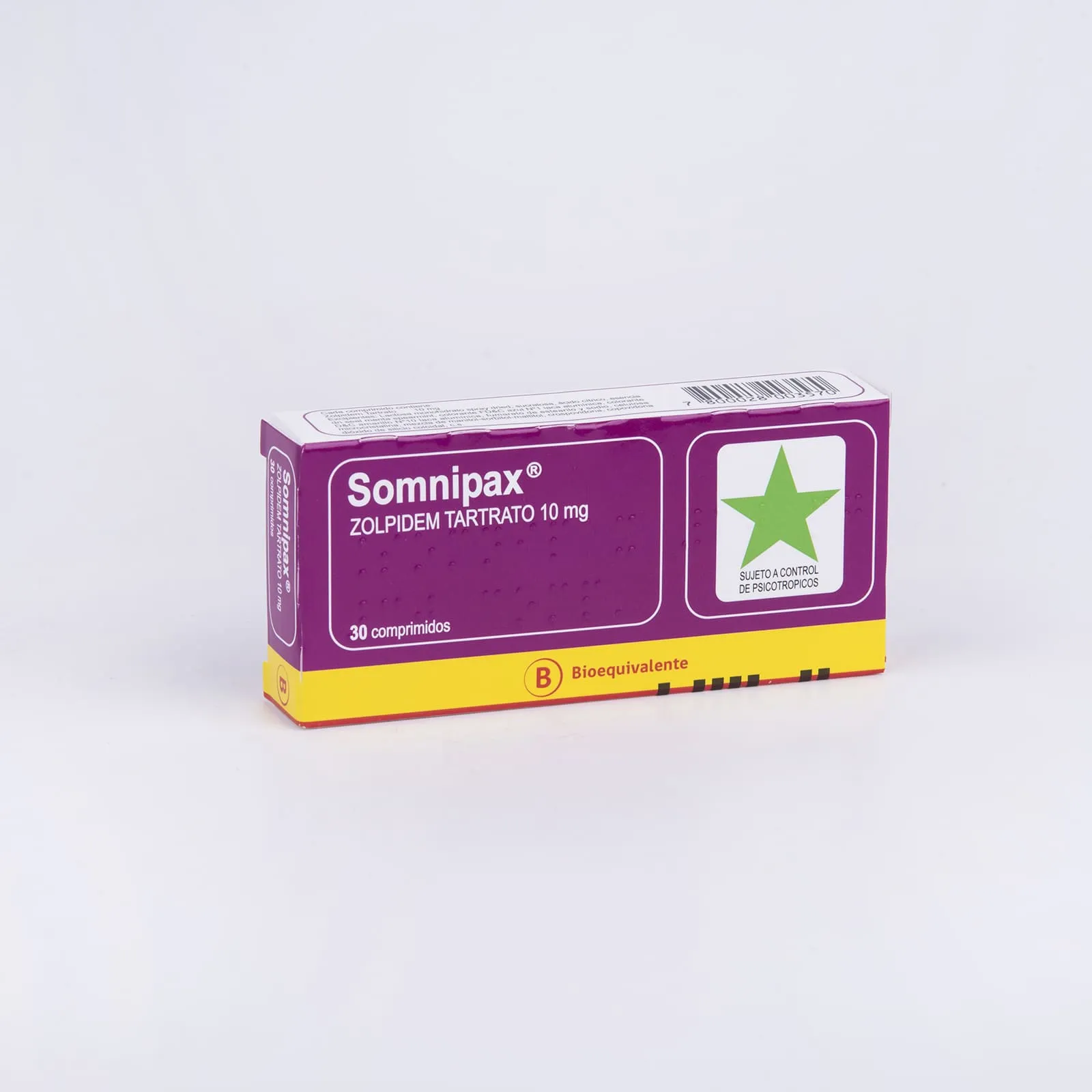 Somnipax 10 mg x 30 Comprimidos - Zolpidem