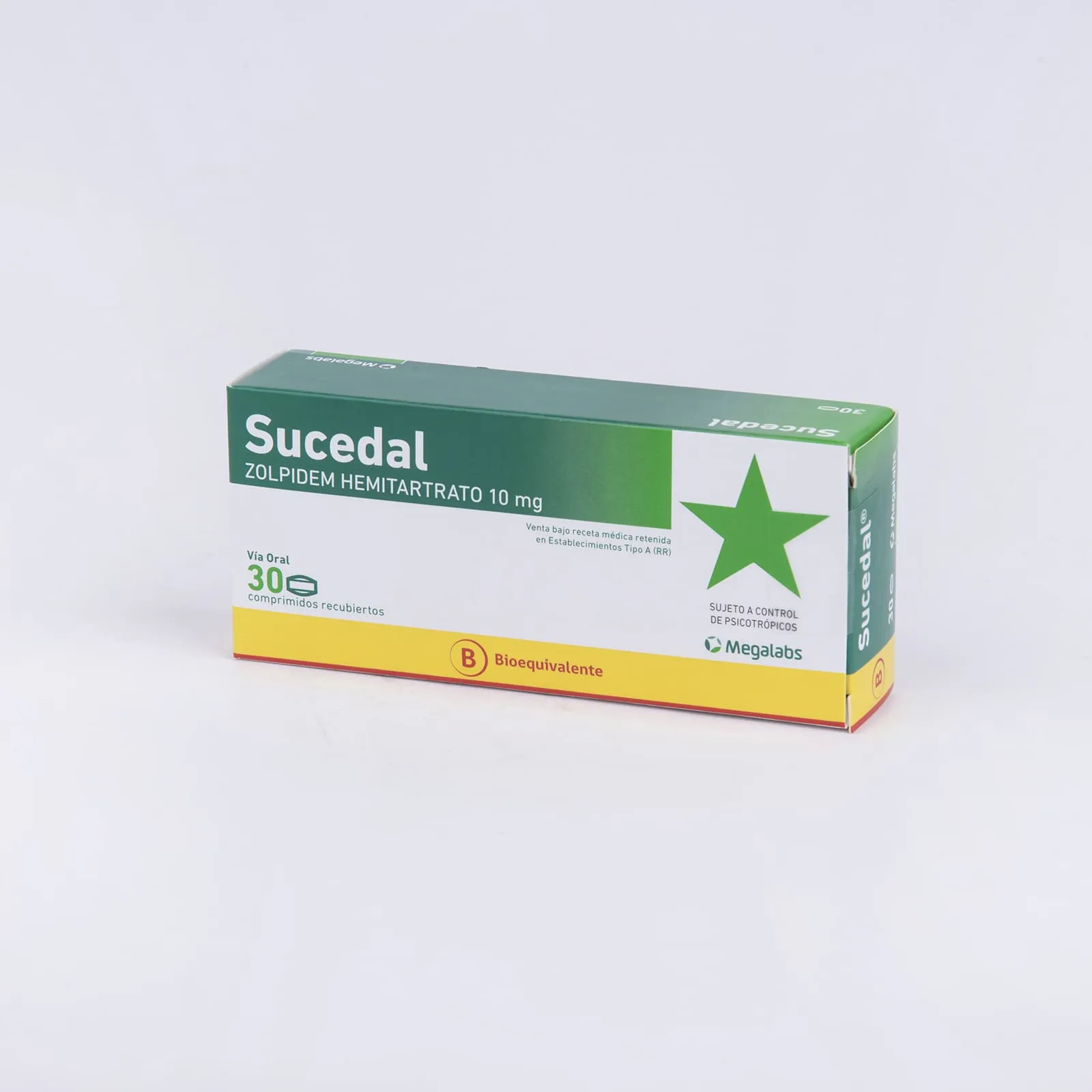 Sucedal 10 mg x 30 Comprimidos Recubiertos - Zolpidem