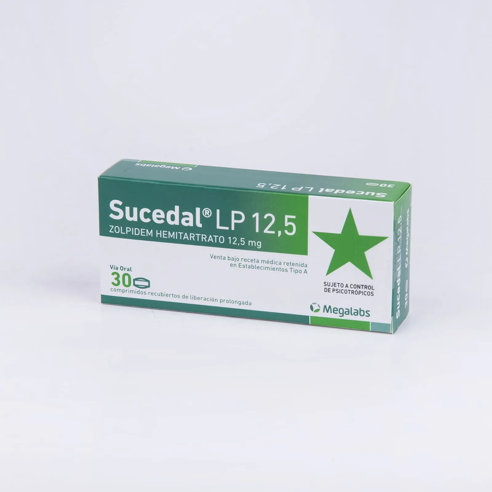 Sucedal LP 12.5 mg x 30 Comprimidos - Zolpidem Hemitartrato