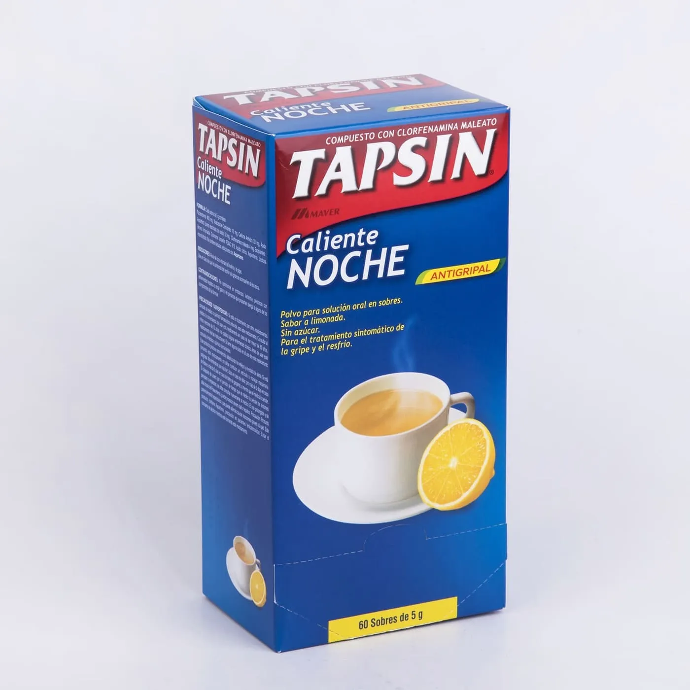 Tapsin Caliente Noche 400 mg x 60 Sobres - Paracetamol + Noscapina