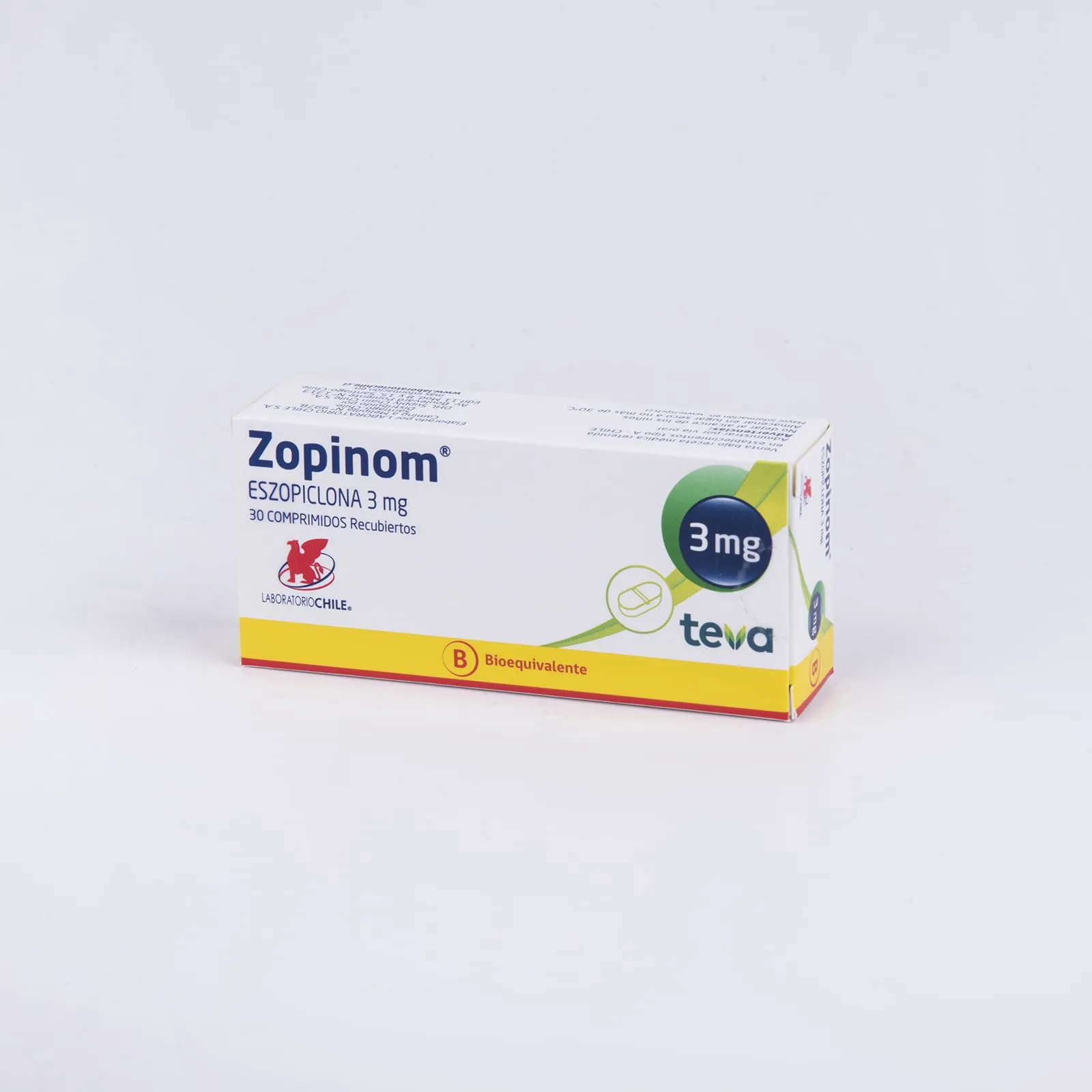 Zopinom 3 mg x 30 Comprimidos Recubiertos - Eszopiclona