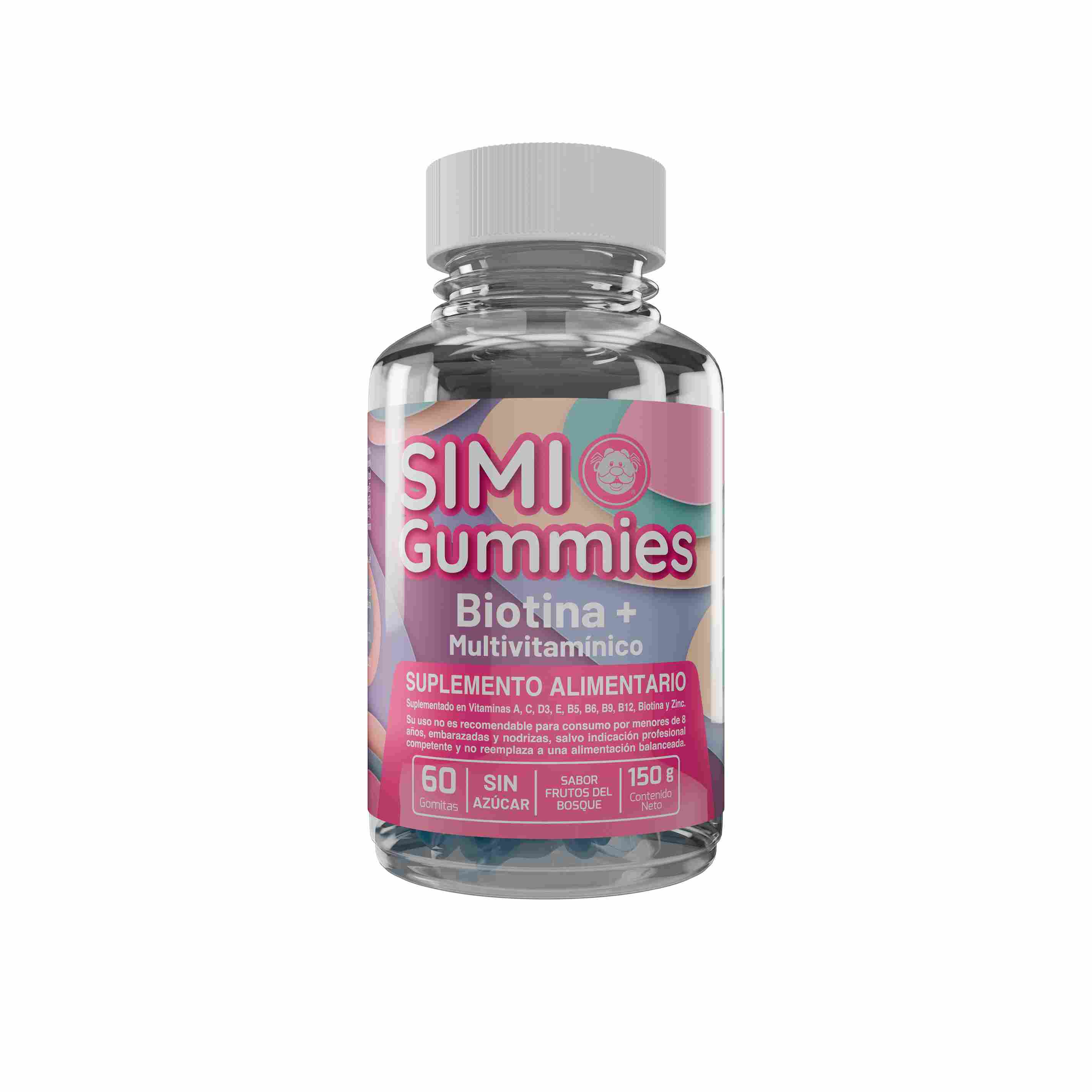 Simi Gummies Biotina + Multivitamínico 60 Gomitas