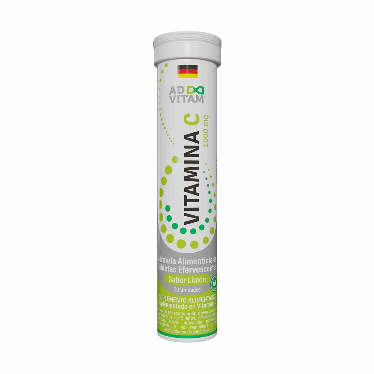AD VITAM Vitamina C 1000 mg 20 Comprimidos Efervescentes Sabor Limón