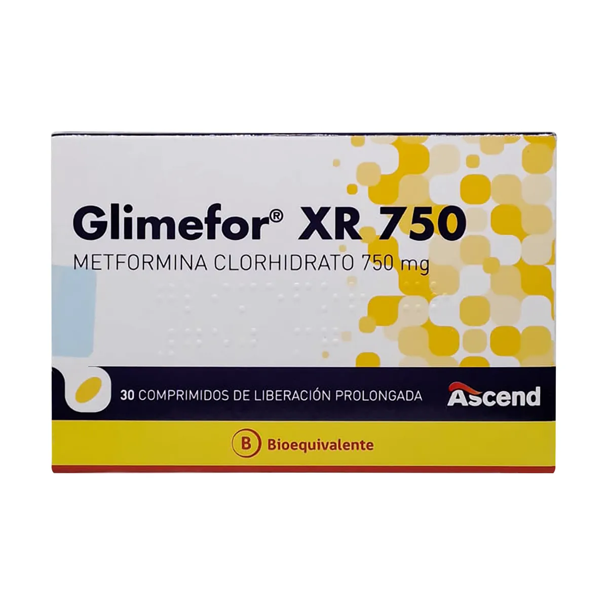 Glimefor XR 750 mg x 30 Comprimidos - Metformina