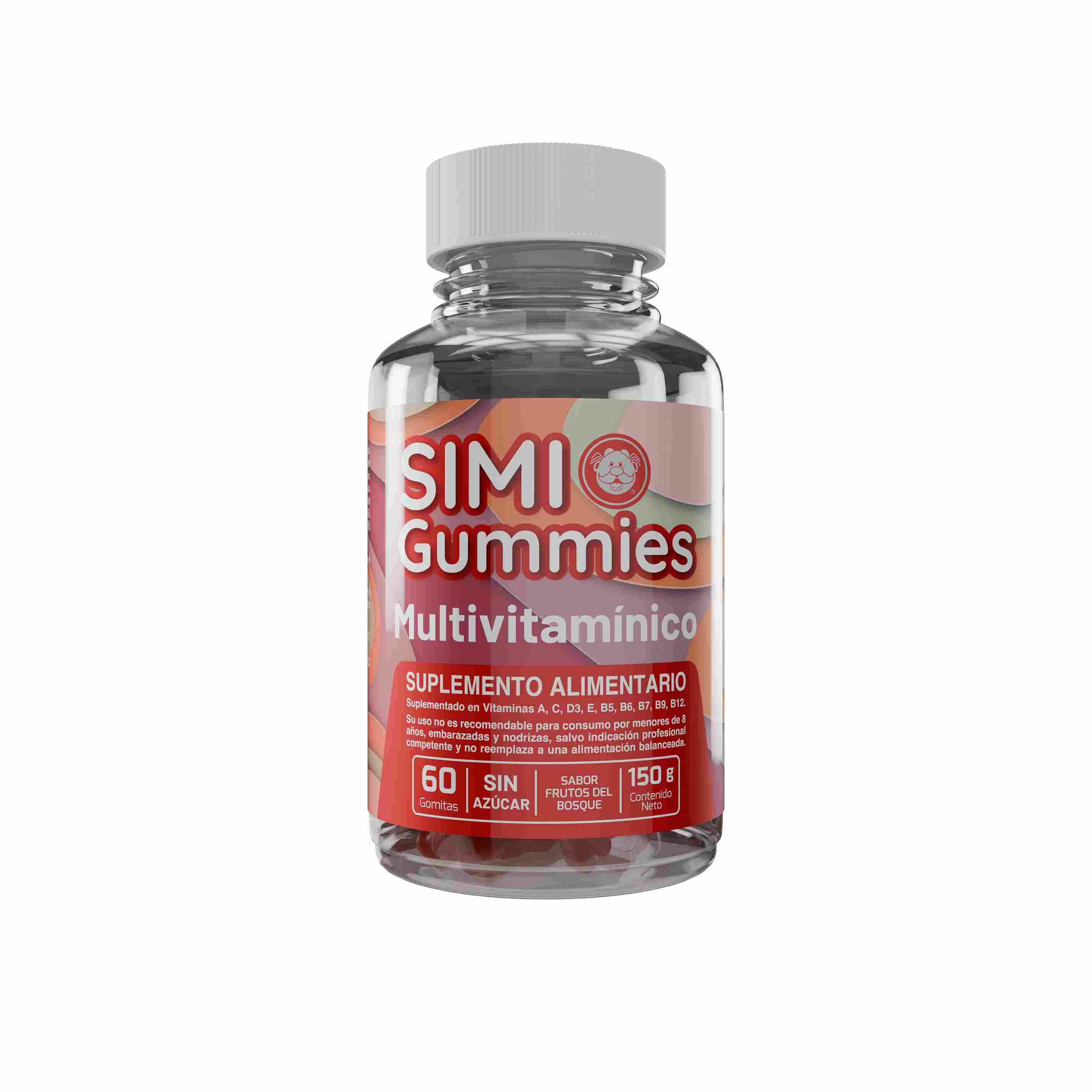Simi Gummies Multivitamínico Sabor Frutos del Bosque 60 Gomitas