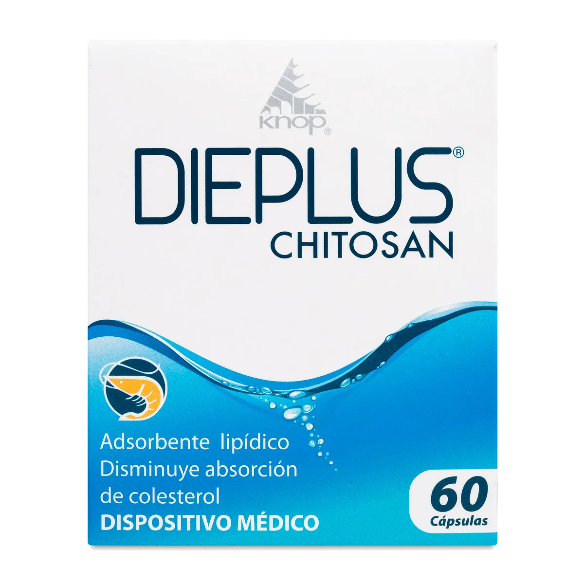 Knop Dieplus Chitosan 375 mg 60 Cápsulas