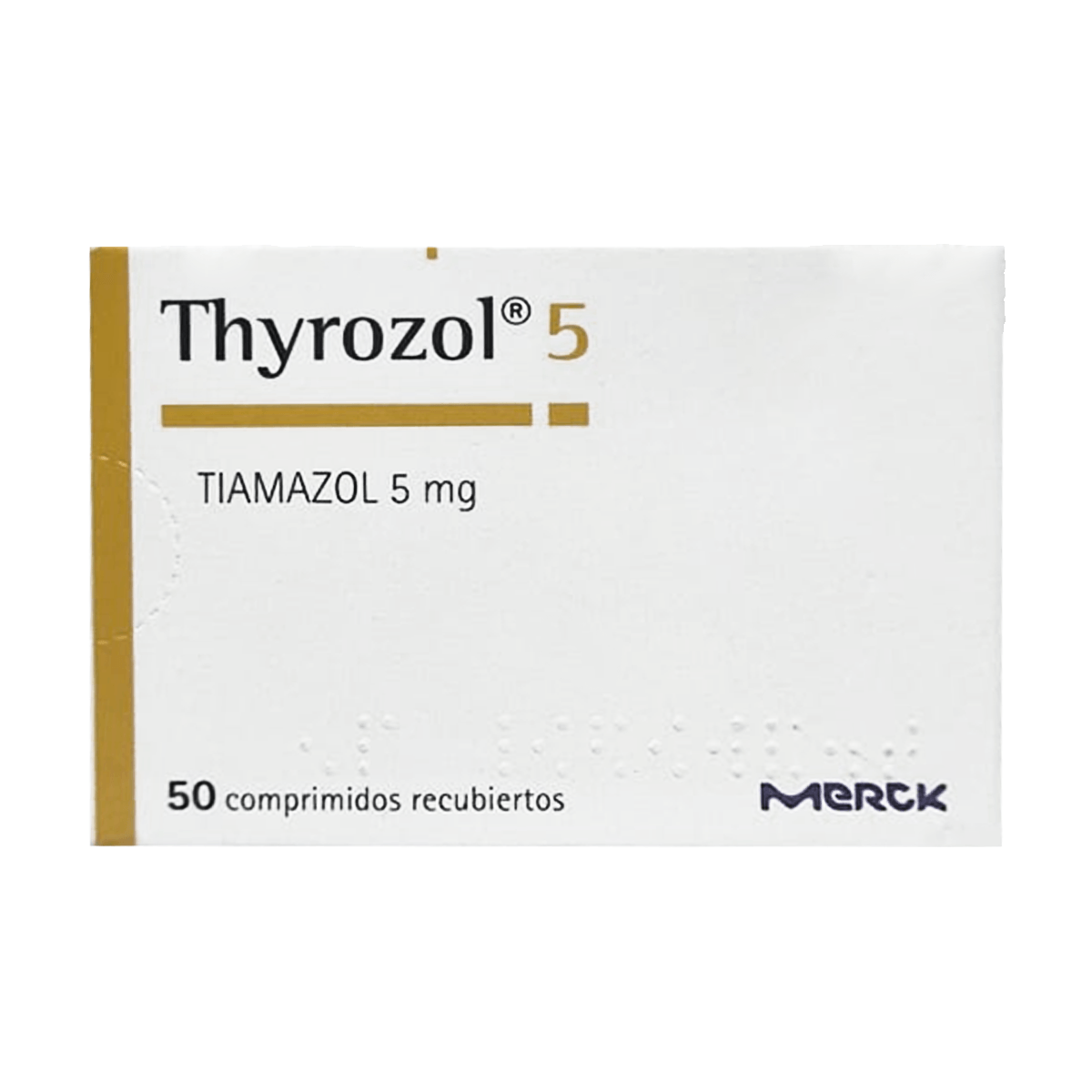 Thyrozol 5 mg x 50 Comprimidos Recubiertos - Tiamazol