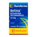 Betina betahistina 24 mg 30 comprimidos