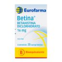 Betina betahistina 16 mg 30 comprimidos