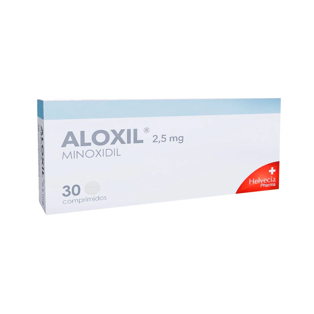 Aloxil Minoxidil 2,5 mg x 30 Comprimidos - Helvecia Pharma