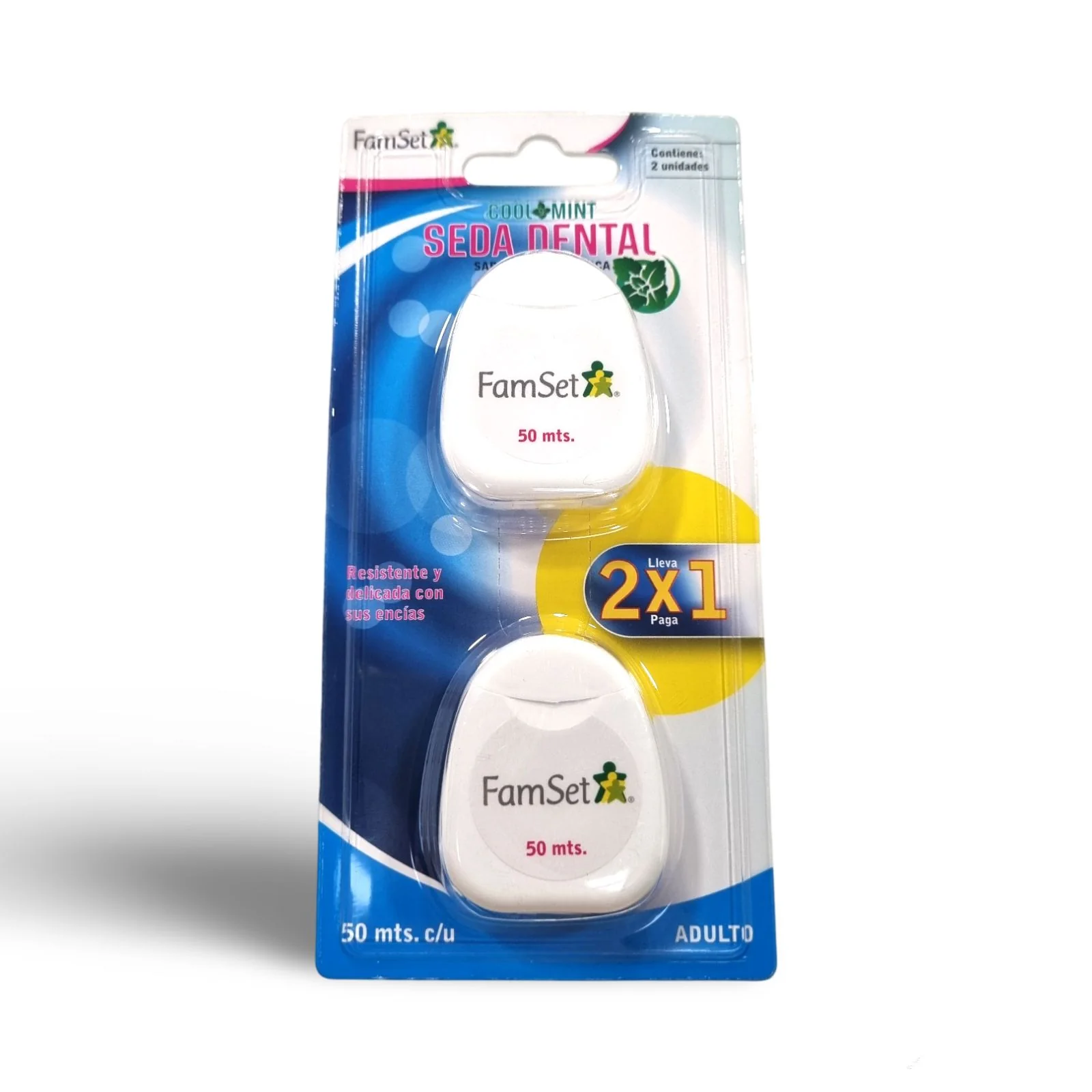 FamSet Seda Dental Cool Mint 2 x 50 m (Pack 2x1)