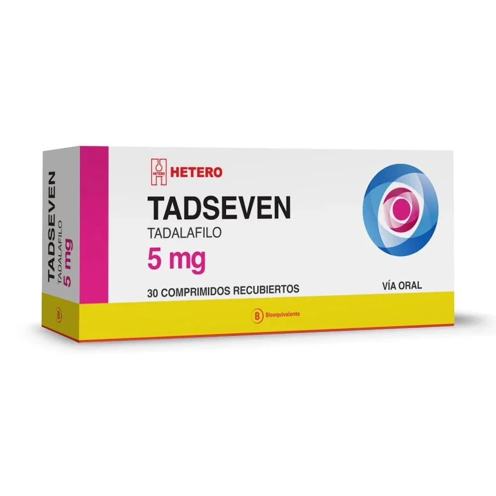 Tadseven 5 mg x 30 Comprimidos Recubiertos - Tadalafilo
