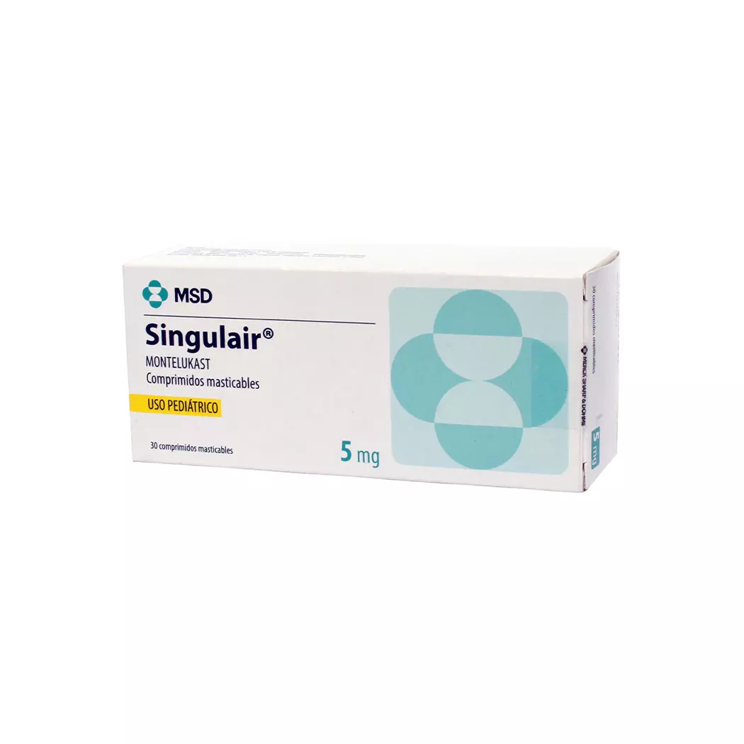 Singulair 5 mg x 30 Comprimidos Masticables - Montelukast Pediátrico