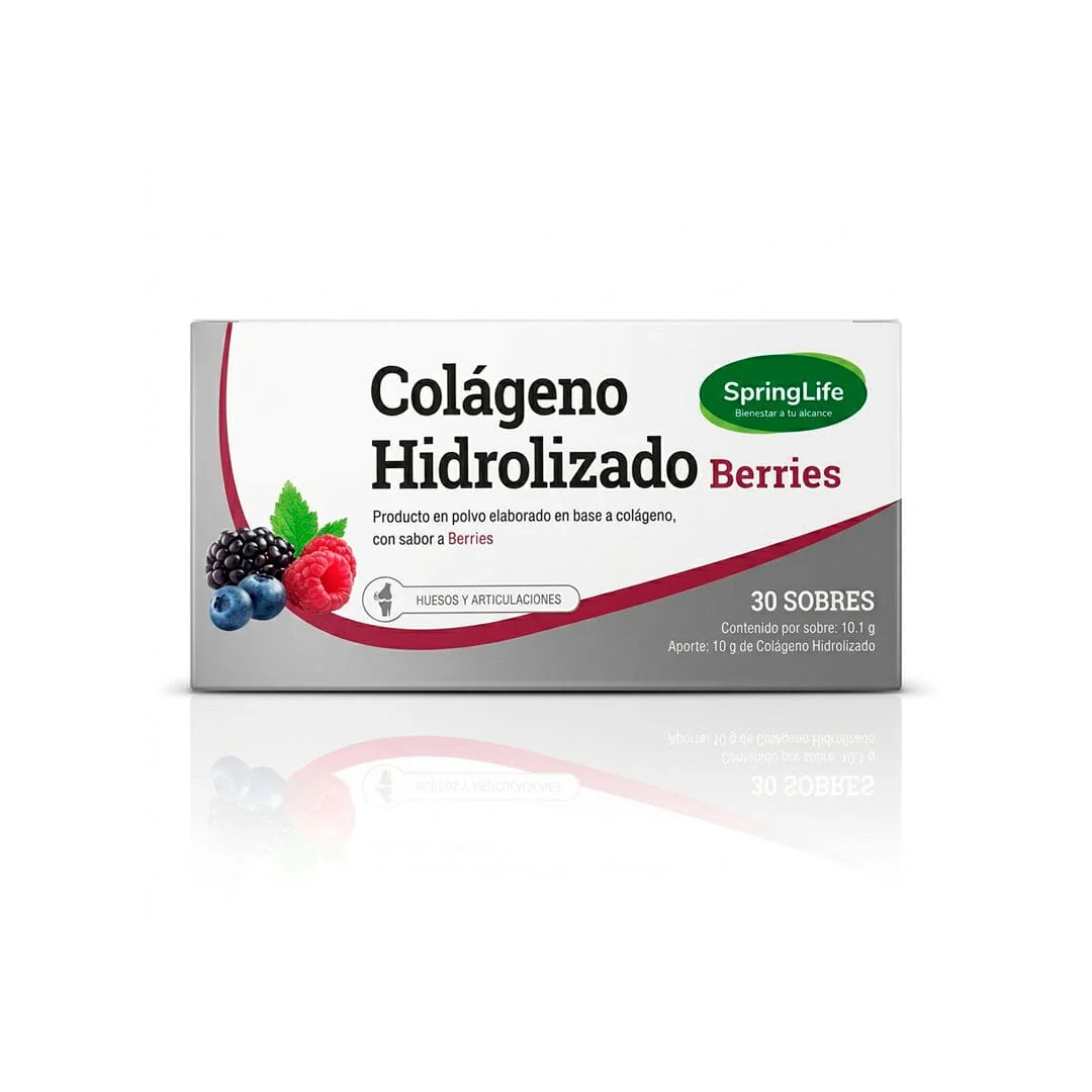 SpringLife Colágeno Hidrolizado Berries 10 g x 30 Sobres