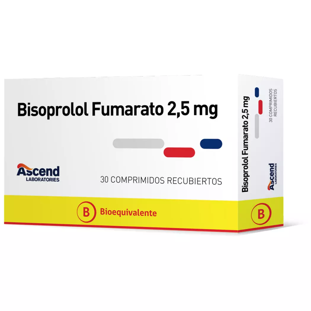 Bisoprolol 2.5 mg x 30 Comprimidos - Ascend Laboratories