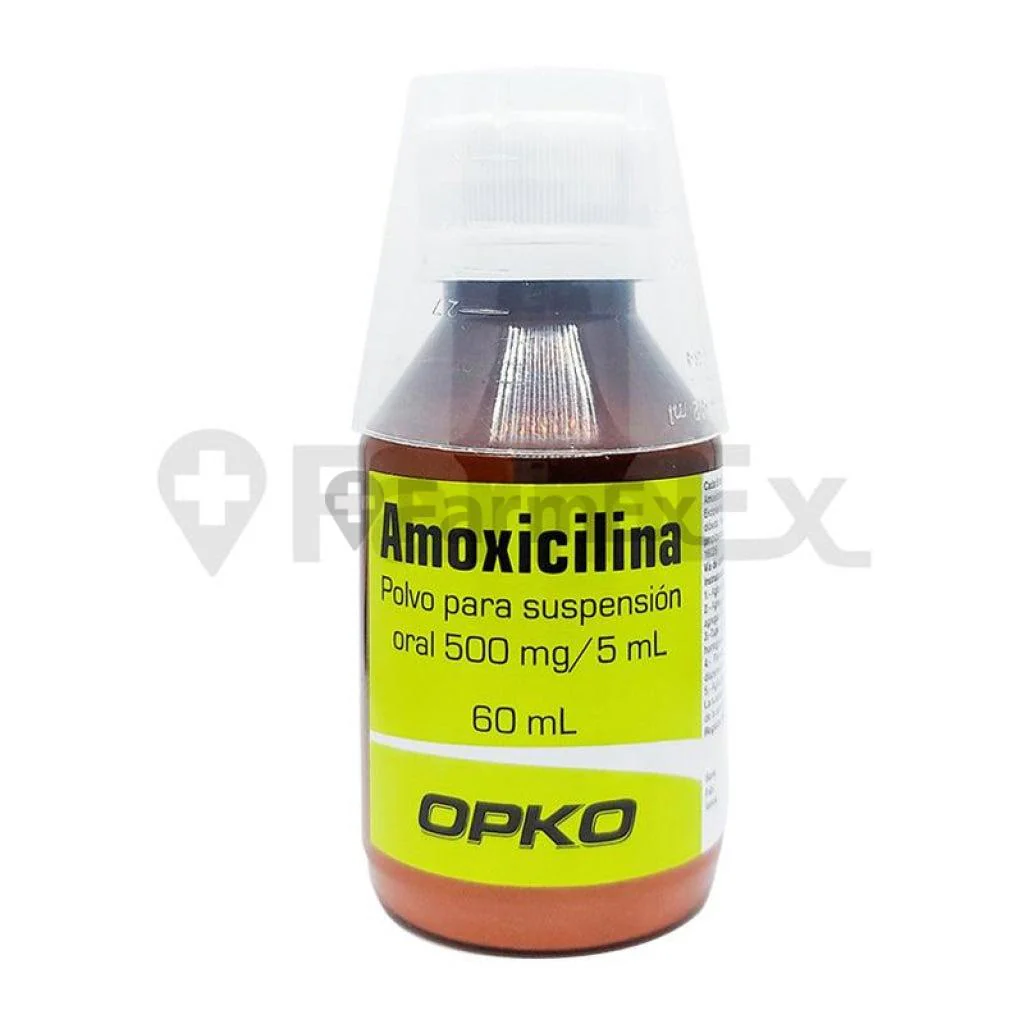 Amoxicilina 500 mg/5 mL x 60 mL Suspensión Oral - OPKO