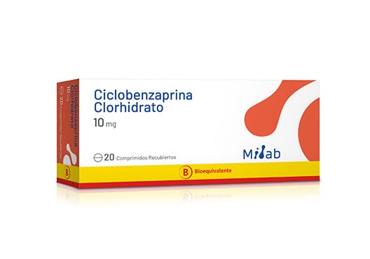 Ciclobenzaprina Clorhidrato 10 mg x 20 Comprimidos Bioequivalente